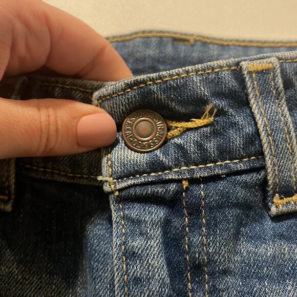 Levi's Orange Tab Blue Jean Rolled Hem Shorts Women's Size 24 - Picture 7 of 9